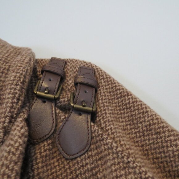 Lauren Ralph Lauren Brown & Tan Patterned Poncho Wrap One Size - Picture 5 of 10